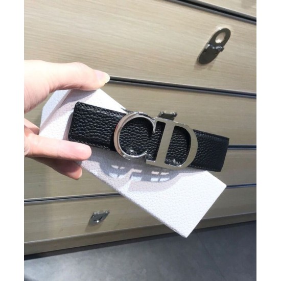 Replica Cintura reversibile Christian Dior con cinturino nero