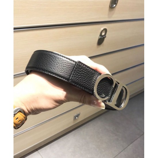 Replica Cintura reversibile Christian Dior con cinturino nero