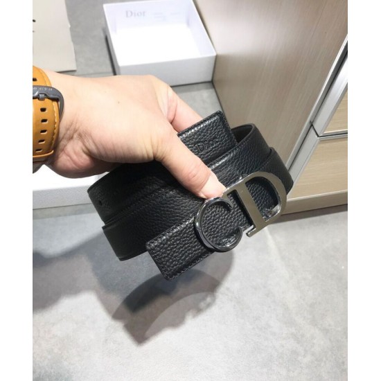 Replica Cintura reversibile Christian Dior con cinturino nero