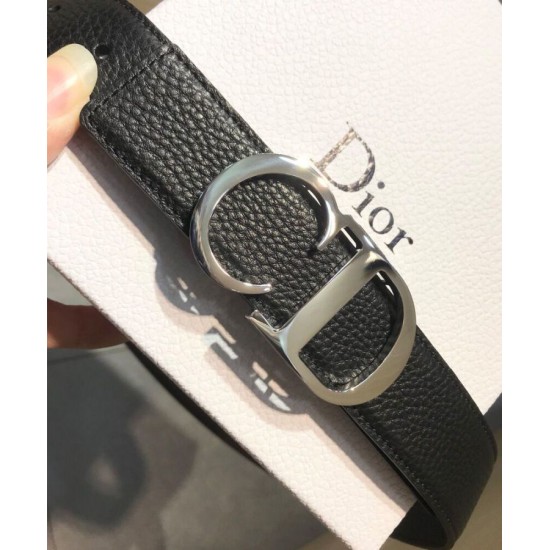 Replica Cintura reversibile Christian Dior con cinturino nero