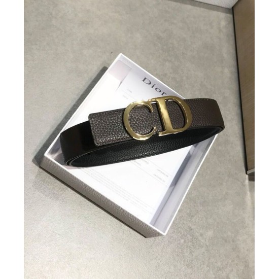 Replica Cintura reversibile Christian Dior con cinturino nero