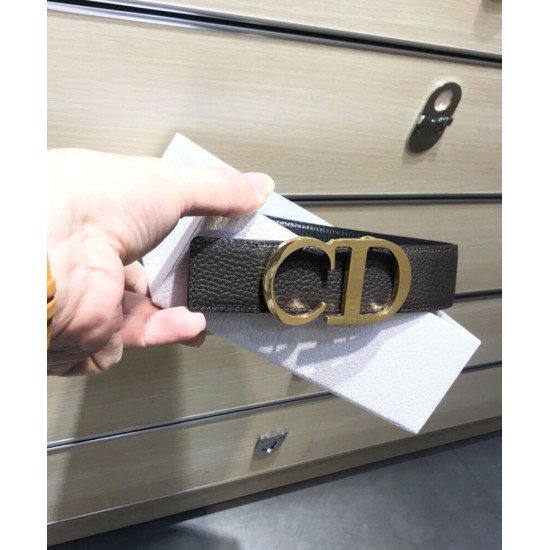Replica Cintura reversibile Christian Dior con cinturino nero