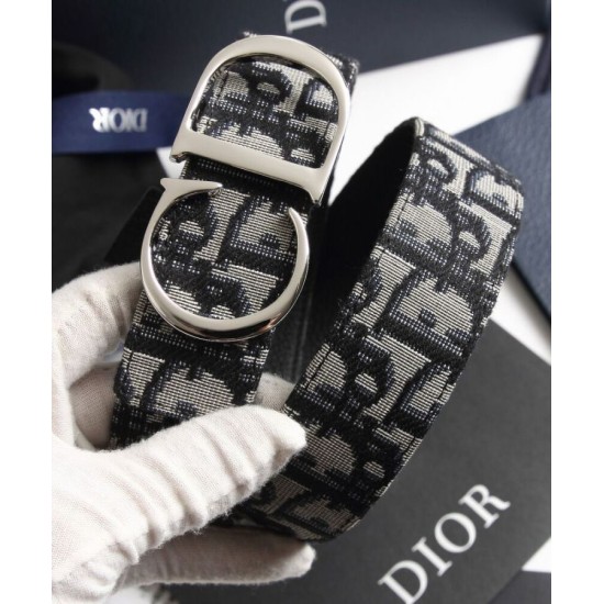 Replica Cinghia reversibile per cintura Christian Dior blu scuro