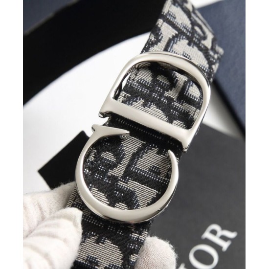 Replica Cinghia reversibile per cintura Christian Dior blu scuro