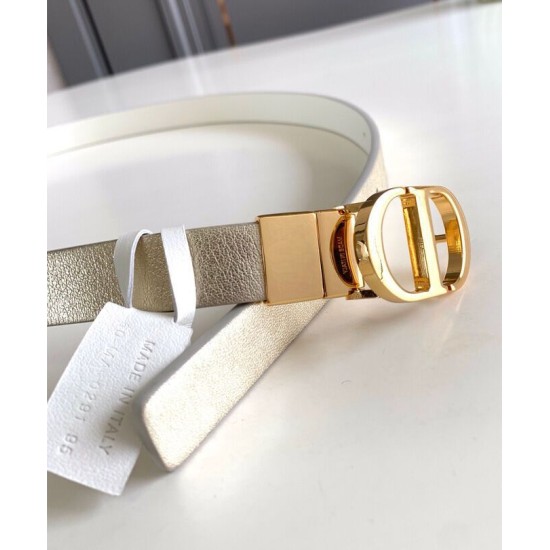 Replica Cintura reversibile Christian Dior 30 Montaigne dorata