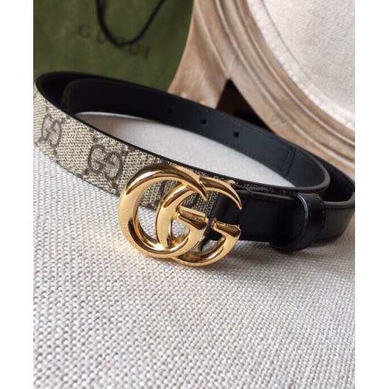 Replica Cintura sottile Gucci GG Marmont nera