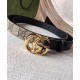 Replica Cintura sottile Gucci GG Marmont nera