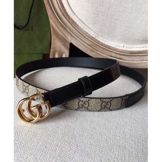 Replica Cintura sottile Gucci GG Marmont nera