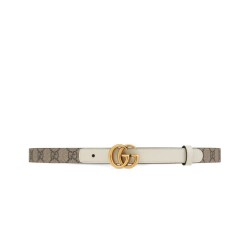 Replica Cintura sottile Gucci GG Marmont bianca