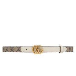 Replica Cintura sottile Gucci GG Marmont bianca