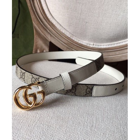 Replica Cintura sottile Gucci GG Marmont bianca