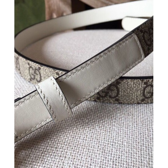 Replica Cintura sottile Gucci GG Marmont bianca