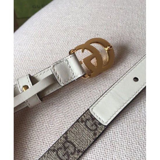 Replica Cintura sottile Gucci GG Marmont bianca