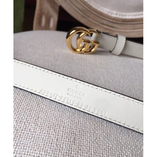 Replica Cintura sottile Gucci GG Marmont bianca