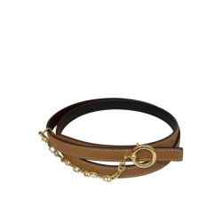 Replica Hermes Epsom Cintura in pelle Glod Hardware Caffè