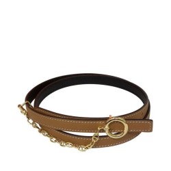 Replica Hermes Epsom Cintura in pelle Glod Hardware Caffè