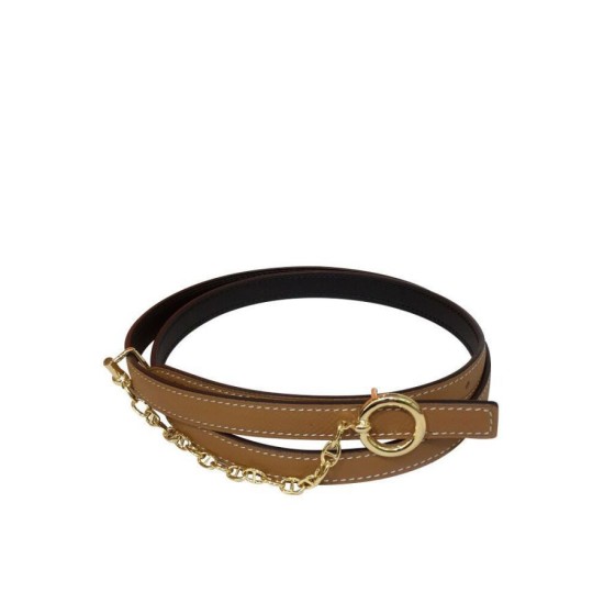 Replica Hermes Epsom Cintura in pelle Glod Hardware Caffè