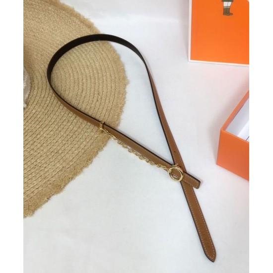 Replica Hermes Epsom Cintura in pelle Glod Hardware Caffè