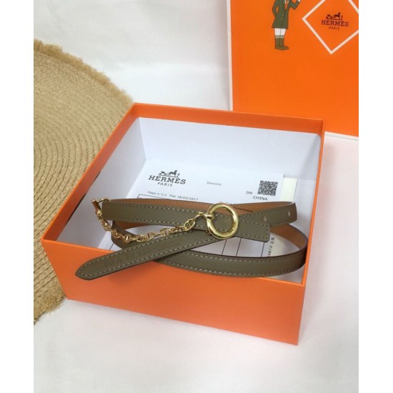 Replica Cintura in pelle Hermes Epsom Glod Hardware grigio