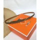 Replica Cintura in pelle Hermes Epsom Glod Hardware grigio