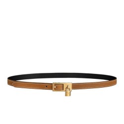 Replica Hermes Lucky 15 cintura reversibile caffè