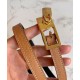 Replica Hermes Lucky 15 cintura reversibile caffè