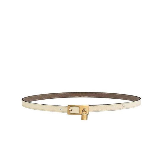 Replica Hermes Lucky 15 cintura reversibile cachi