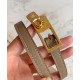Replica Hermes Lucky 15 cintura reversibile cachi