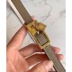 Replica Hermes Lucky 15 cintura reversibile cachi
