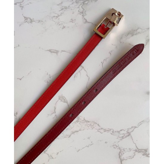 Replica Cintura reversibile Hermes Lucky 15 rossa