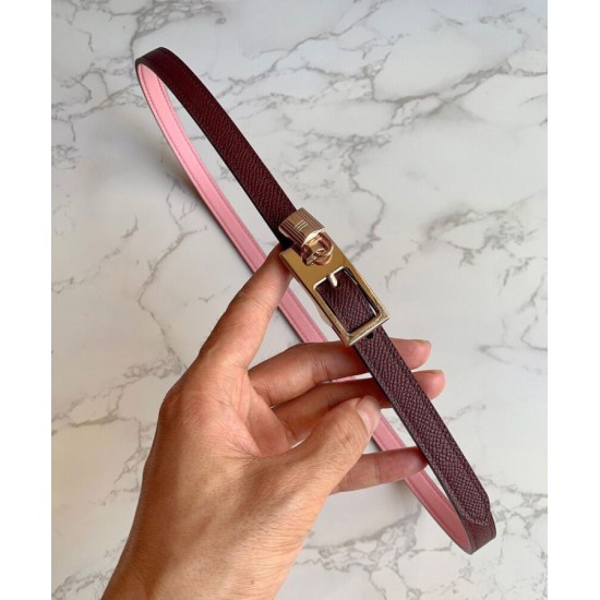 Replica Cintura reversibile Hermes Lucky 15 color malva