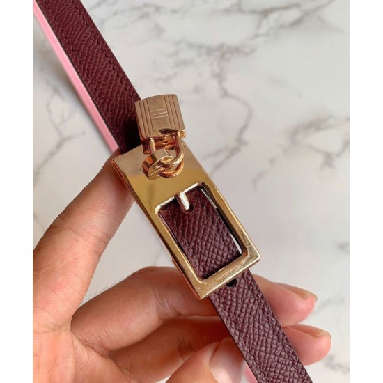 Replica Cintura reversibile Hermes Lucky 15 color malva