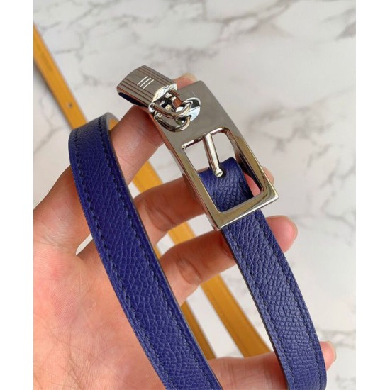 Replica Cintura Hermes Lucky 15 Reversibile Blu/Gialla