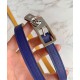 Replica Cintura Hermes Lucky 15 Reversibile Blu/Gialla