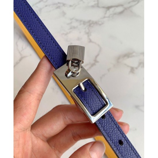 Replica Cintura Hermes Lucky 15 Reversibile Blu/Gialla