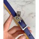 Replica Cintura Hermes Lucky 15 Reversibile Blu/Gialla