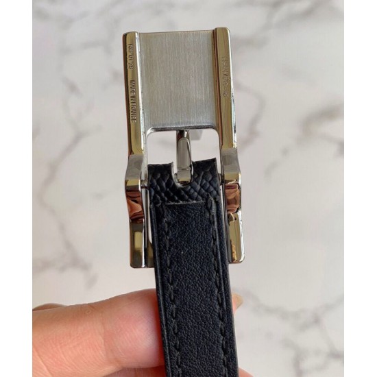 Replica Cintura reversibile Hermes Lucky 15 nera