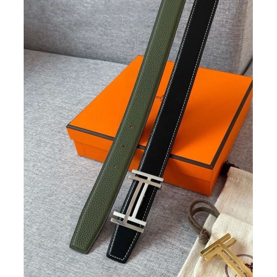 Replica Fibbia per cintura Hermes H Au Carré & Cinturino in pelle reversibile 32mm verde Replica Fibbia per cintura Hermes H Au Carré & Cinturino in pelle reversibile 32mm verde