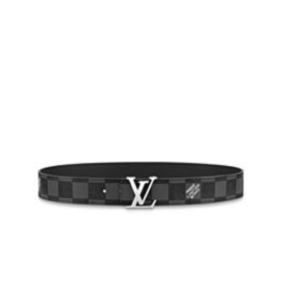 Replica Cintura reversibile Louis Vuitton con iniziali LV da 40 mm nera