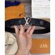 Replica Cintura reversibile Louis Vuitton con iniziali LV da 40 mm nera