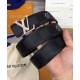 Replica Cintura reversibile Louis Vuitton con iniziali LV da 40 mm nera