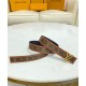 Replica Cintura reversibile Louis Vuitton LV Chain 30mm marrone