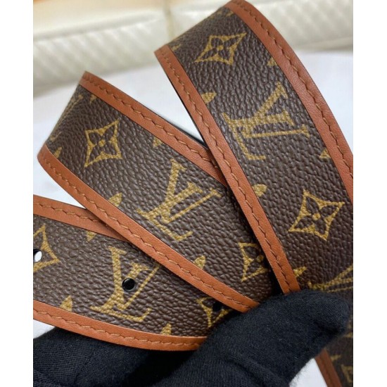 Replica Cintura reversibile Louis Vuitton LV Chain 30mm marrone