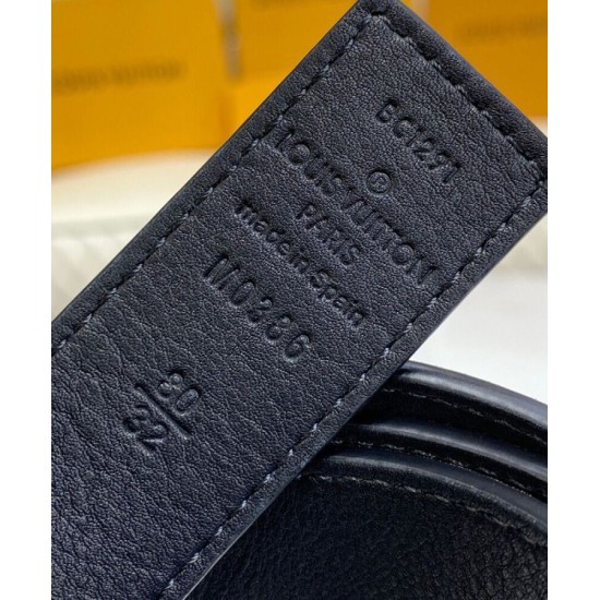 Replica Cintura reversibile Louis Vuitton LV Chain 30mm marrone