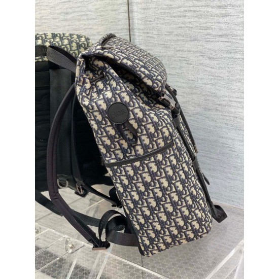 Replica Zaino Dior Explorer Dior Oblique Jacquard Nero