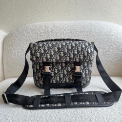 Replica Borsa a tracolla jacquard Dior Explorer Dior Oblique nera