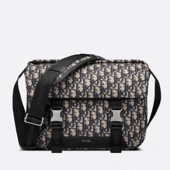 Replica Borsa a tracolla jacquard Dior Explorer Dior Oblique nera