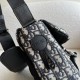 Replica Borsa a tracolla jacquard Dior Explorer Dior Oblique nera