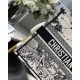 Replica Borsa tote media Dior Book Toile de Jouy Zodiac ricamo bianco