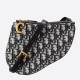 Replica Pochette Dior Saddle Trio Con Tracolla Obliqua Blu
